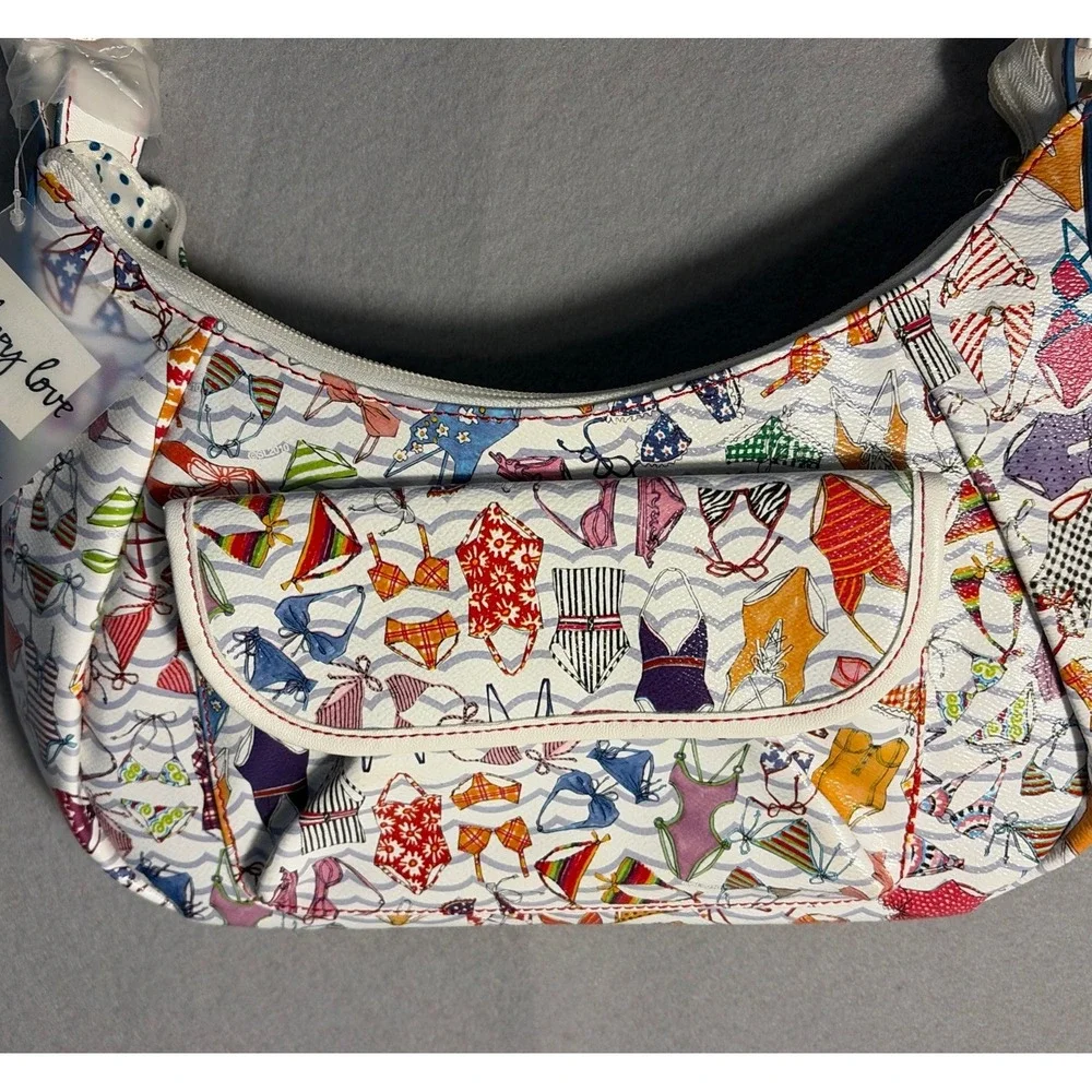 NWT Sydney Love  Shoulder Tote Bag  Large Graphic  Swim Suit  Print Summer Chic